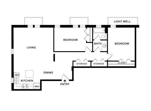 Brightwood Communities - 2 Bedroom - 2 bed - 2 bath - 669 sf