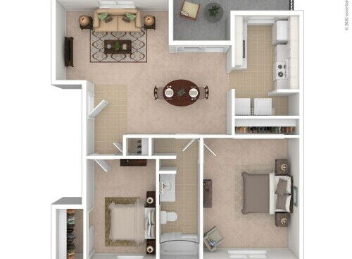 Windsor Gardens - Two Bedroom w/laundry - 2 bed - 1 bath - 860 sf