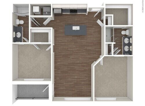 Bridge Park - Fowler - 2 bed - 2 bath - 1055 sf