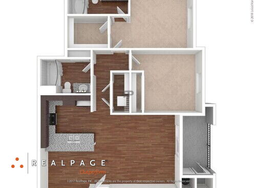 Hollister Village - Plan B4 - 2 bed - 2 bath - 1165 sf