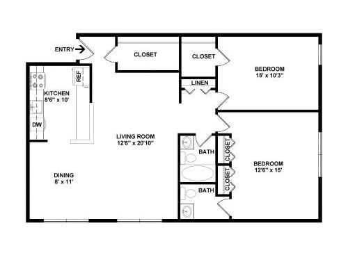 The Milano - Venice - 2 bed - 1.5 bath - 1103 sf