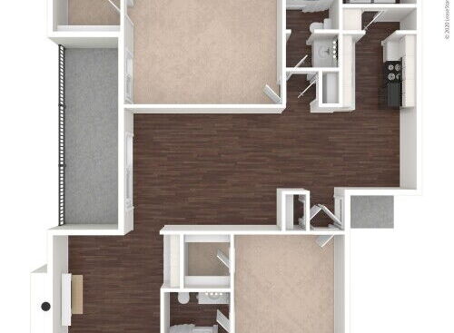 Spring Creek Apartments - Primrose - 2 bed - 2 bath - 1258 sf