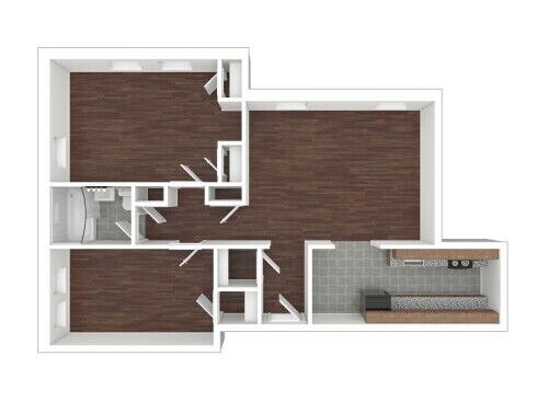 Brightwood Communities - 2 Bedroom - 2 bed - 2 bath - 669 sf