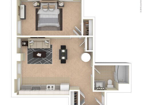 Landmark at Sibley Square - One Bedroom/One Bathroom - 1 bed - 1 bath - 630 sf