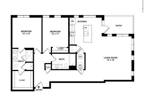 Bridge Park - Mueller - 2 bed - 2 bath - 1414 sf