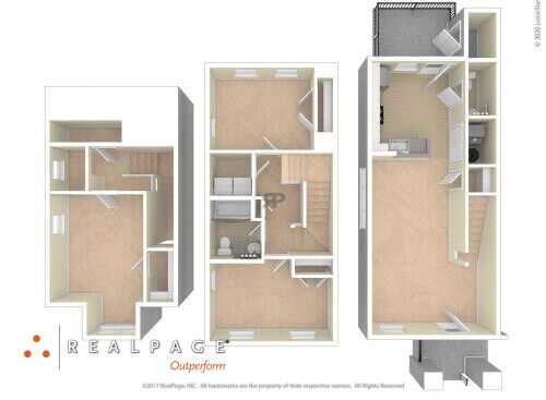 Rockview II - 3 Bedroom - 3 bed - 1 bath - 1285 sf