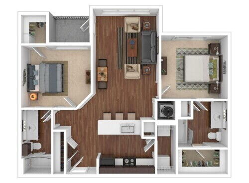 The Studio at Thinkeast - B260 - 2 bed - 2 bath - 1067 sf