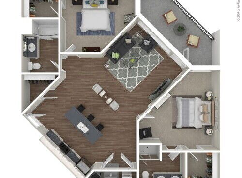 Bridge Park - Mohr - 2 bed - 2 bath - 1257 sf