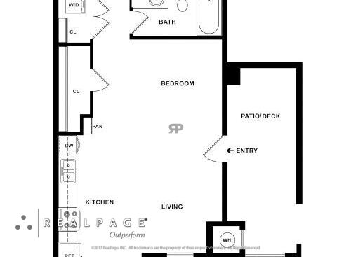 Hollister Village - Plan S2 - Studio bed - 1 bath - 570 sf