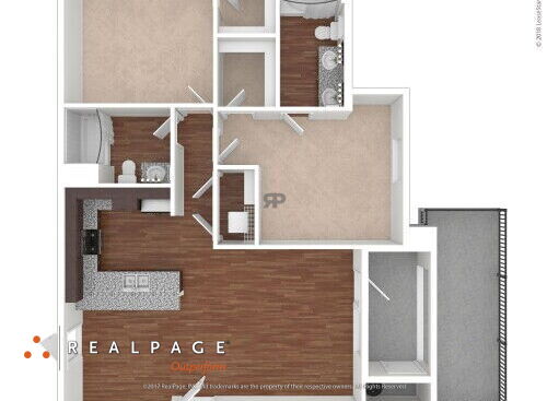 Hollister Village - Plan B6 - 2 bed - 2 bath - 1194 sf