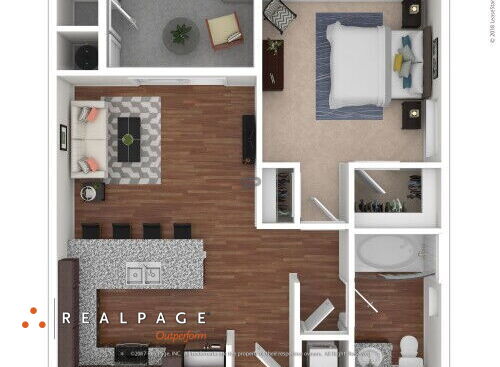 Hollister Village - Plan A1 - 1 bed - 1 bath - 678 sf