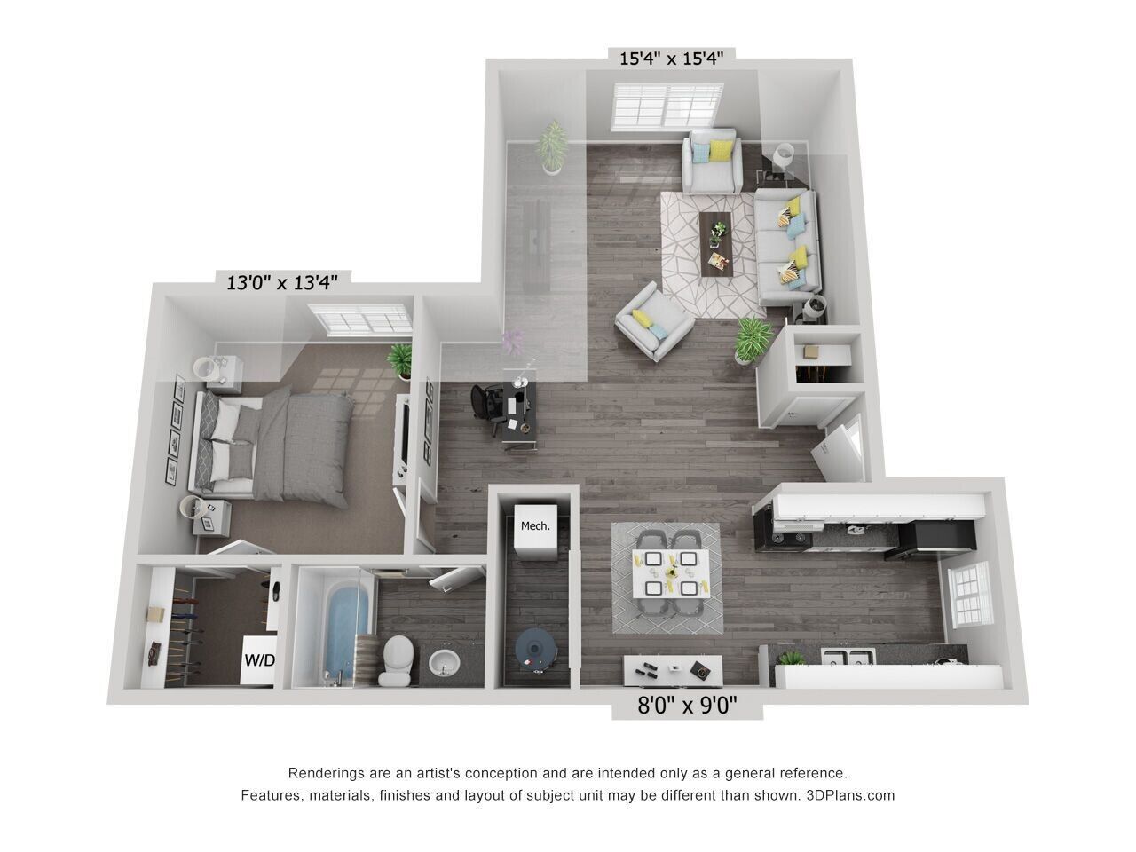 Oak floor plan