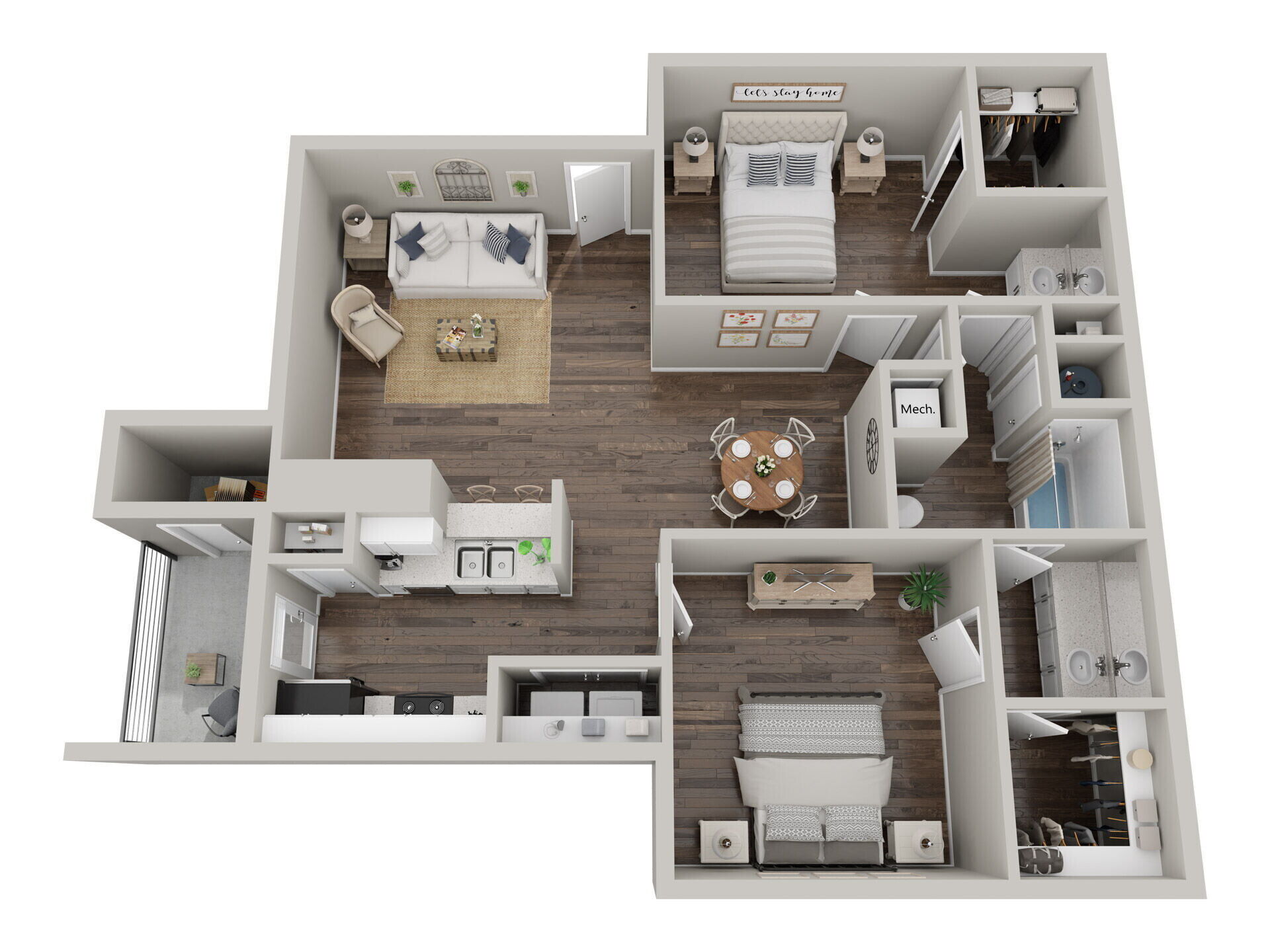 2x1 floor plan