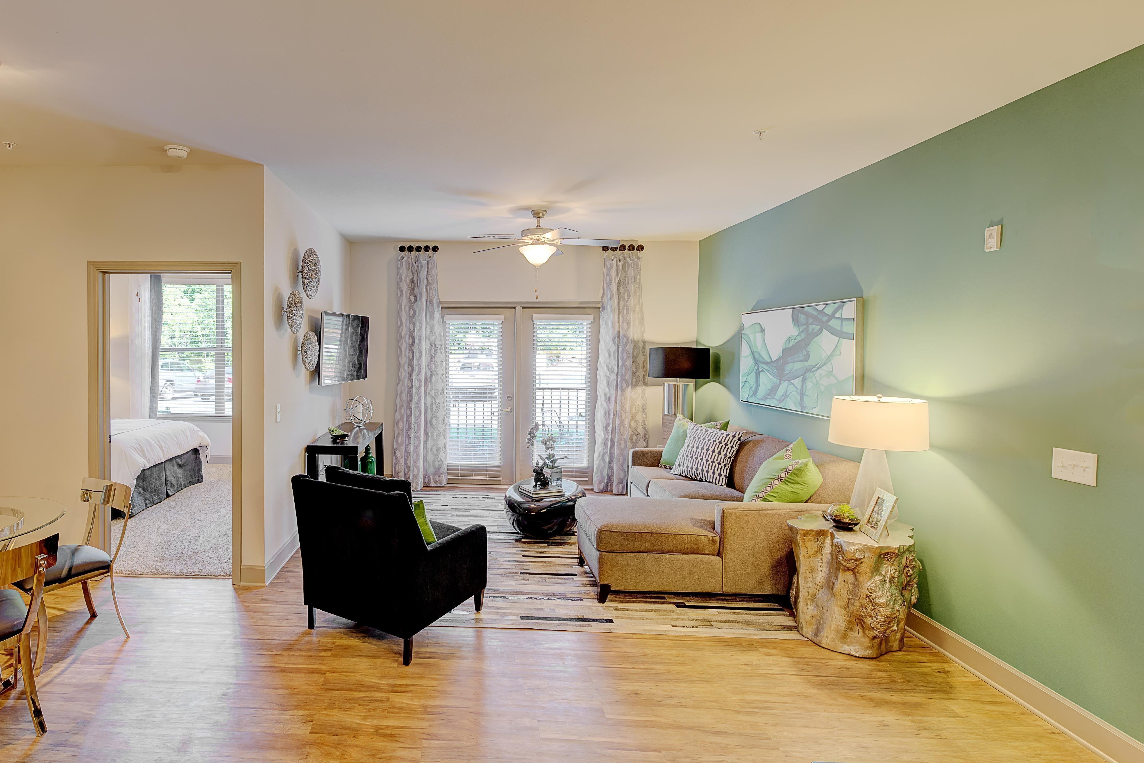 Download videos or music in seconds with Gigapower in this cozy living room!