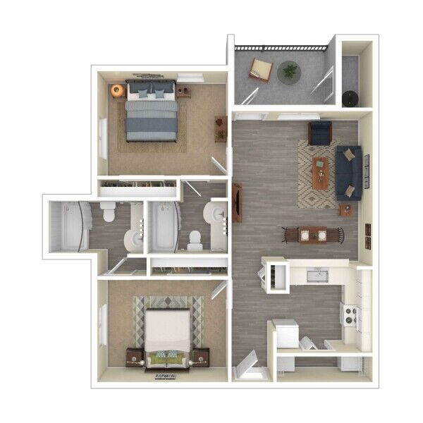 Two Bedroom/Two Bath