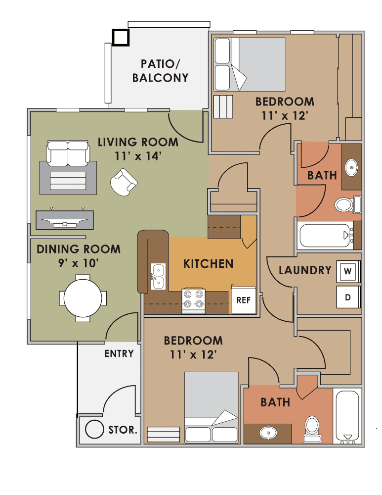 Floor-plan diagram at Sol District.