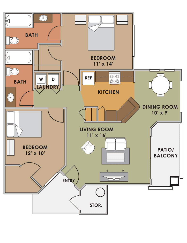 Floor-plan diagram at Sol District.